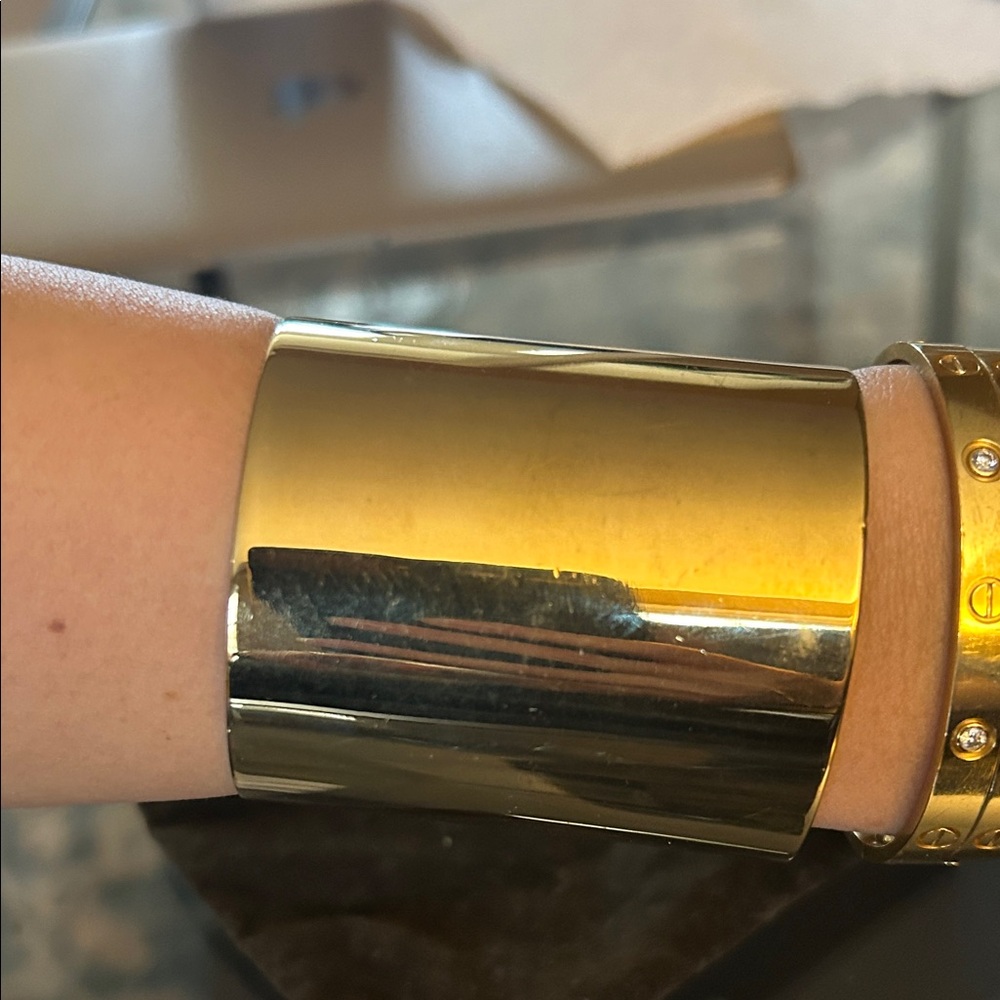 Michael Kors Shiny Gold Statement Cuff